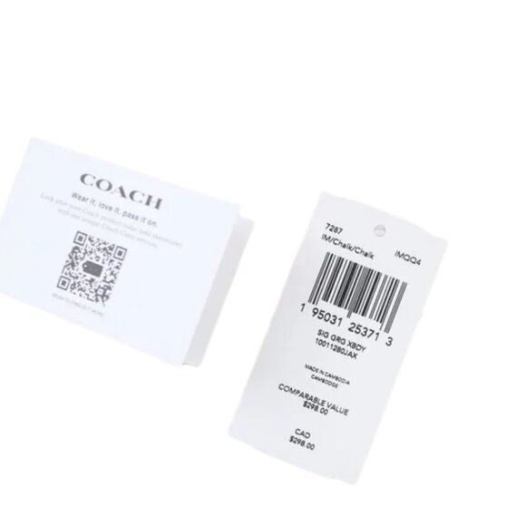 NWT COACH Georgie Crossbody Chalk Signature C Canvas & Leather Gold Details - Picture 14 of 14